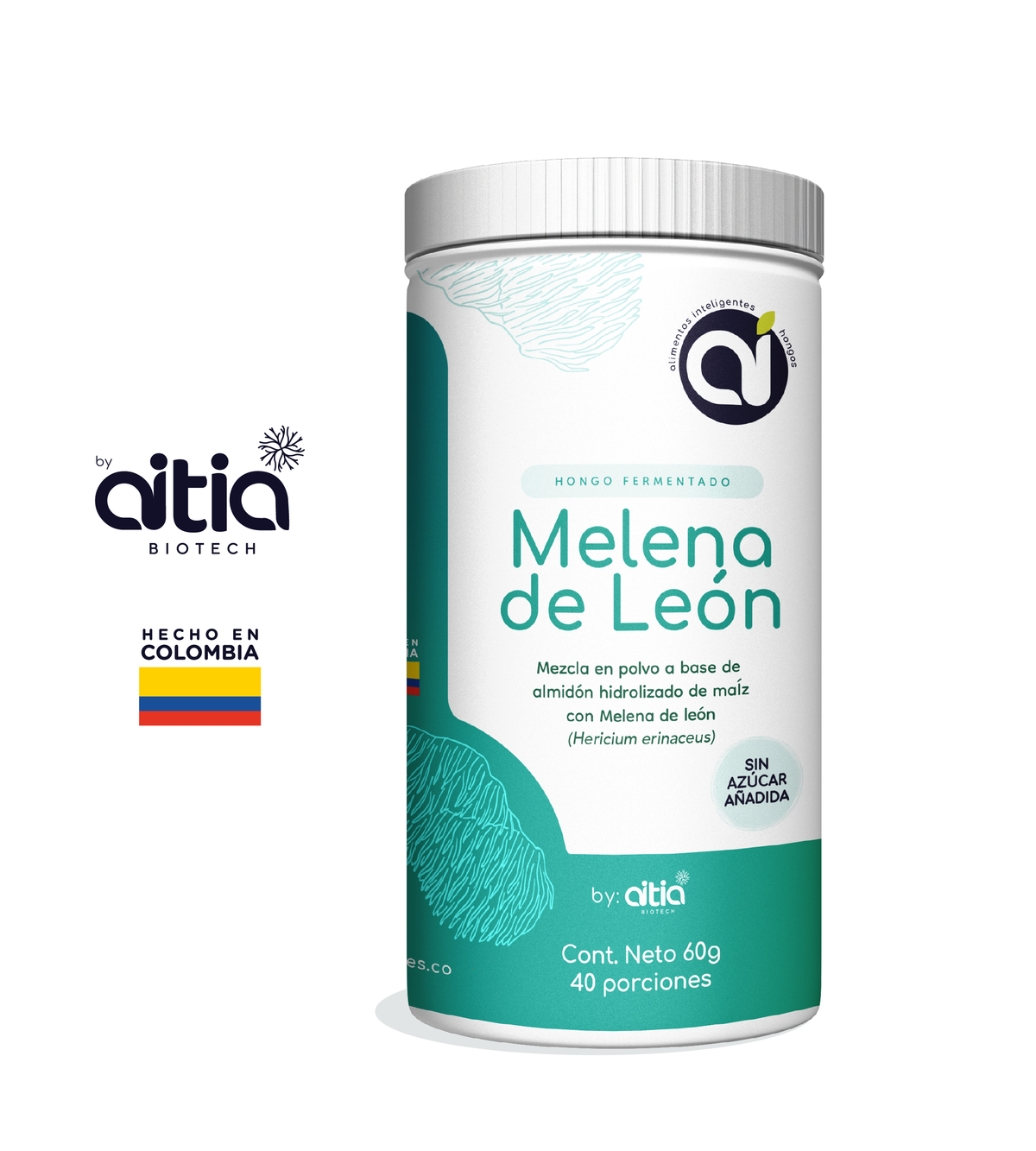 Melena de León (Hericium erinaceus) 100% Hecho en Colombia 🇨🇴